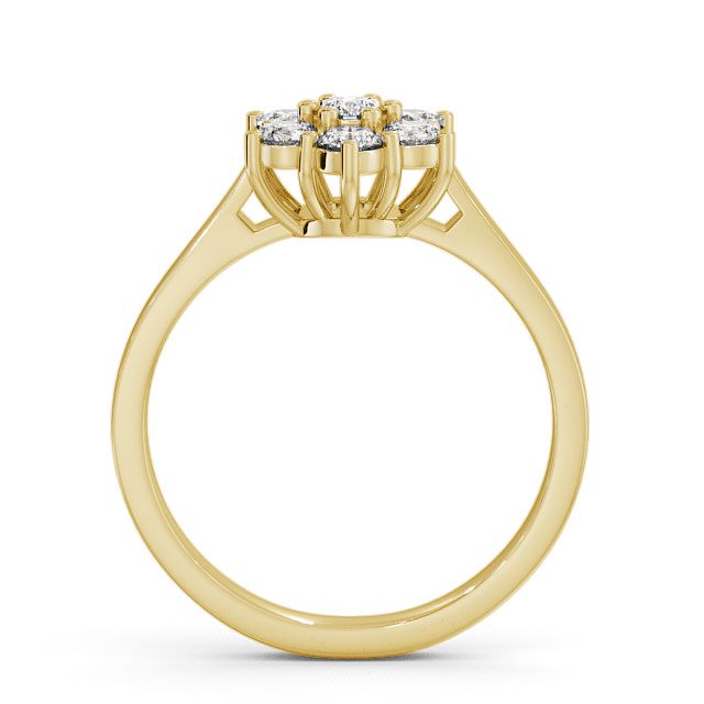 Cluster Diamond Ring 18K Yellow Gold - Baile CL2_YG_UP