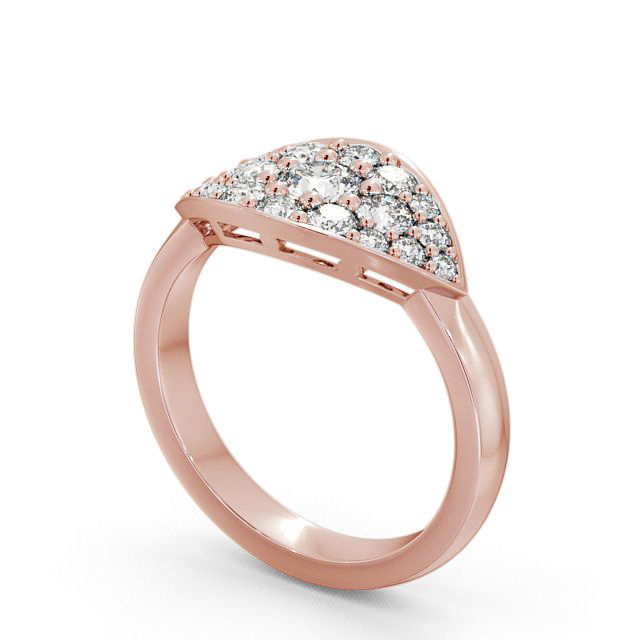 Cluster Round Diamond 0.79ct Ring 18K Rose Gold - Himley CL30_RG_SIDE