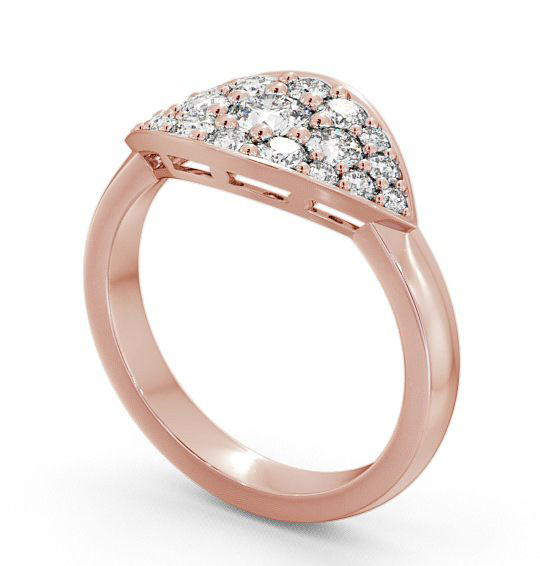 Cluster Round Diamond 0.79ct Unique Style Ring 9K Rose Gold CL30_RG_THUMB1