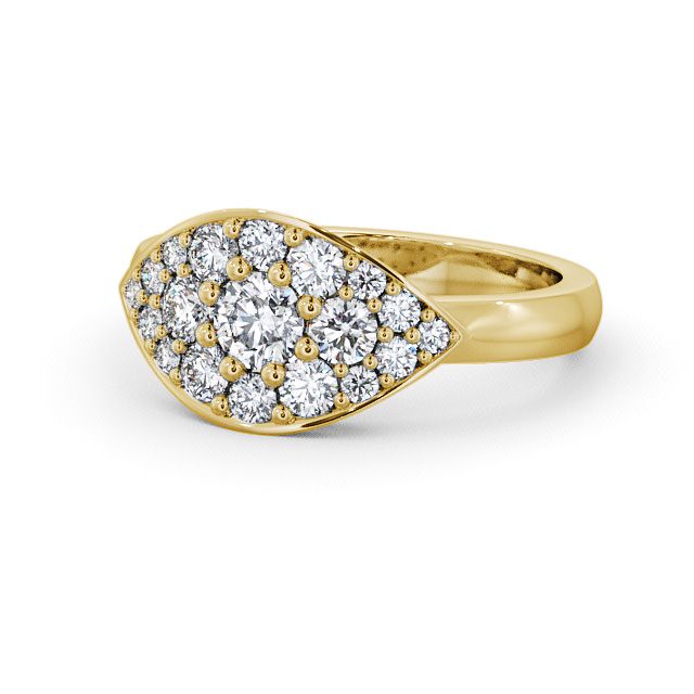 Cluster Round Diamond 0.79ct Ring 9K Yellow Gold - Himley CL30_YG_FLAT