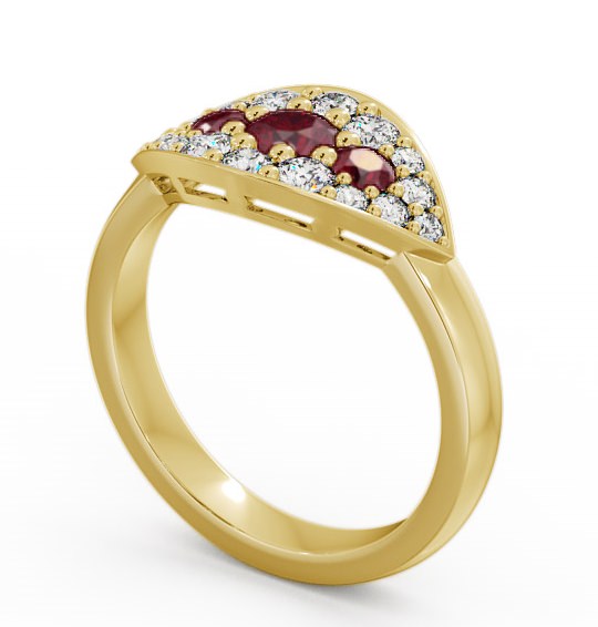 Cluster Ruby and Diamond 0.92ct Ring 18K Yellow Gold CL30GEM_YG_RU_THUMB1