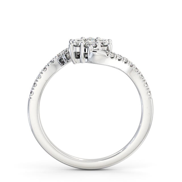 Cluster Diamond Ring 18K White Gold - Kelloe CL31_WG_UP