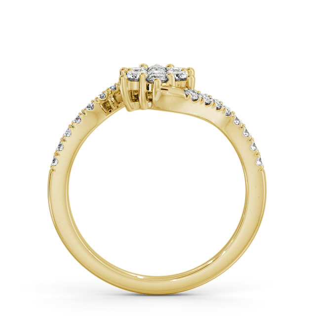 Cluster Diamond Ring 9K Yellow Gold - Kelloe CL31_YG_UP