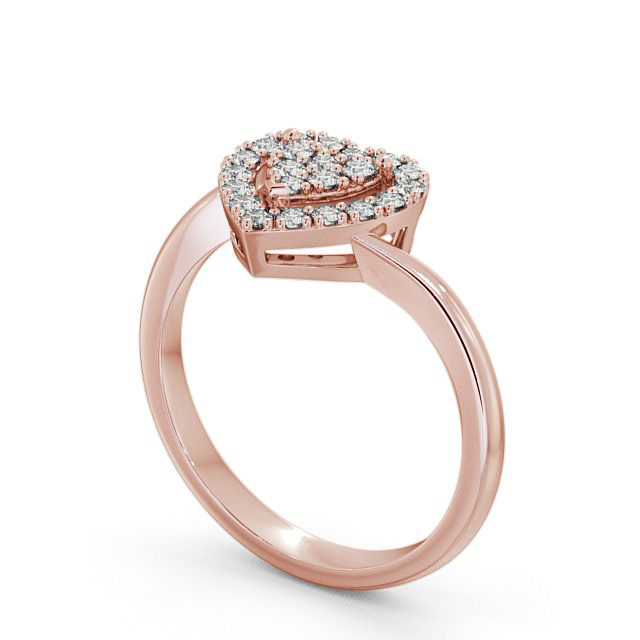 Cluster Round Diamond 0.30ct Ring 9K Rose Gold - Seaton CL33_RG_SIDE