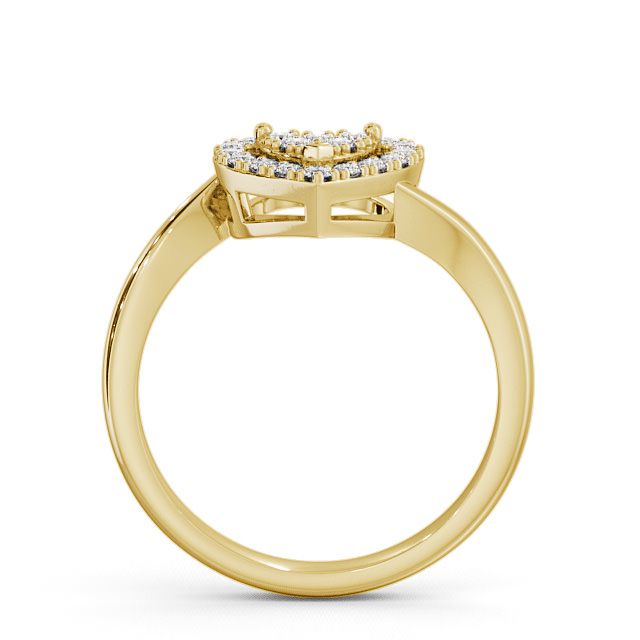 Cluster Round Diamond 0.30ct Ring 18K Yellow Gold - Seaton CL33_YG_UP