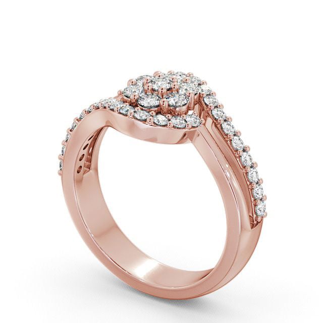 Cluster Diamond Ring 18K Rose Gold - Wellington