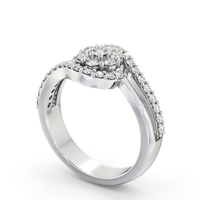 Cluster Diamond Ring Platinum - Wellington