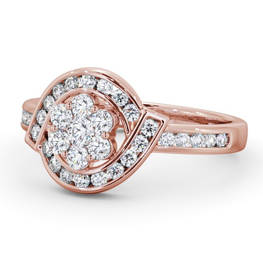  Cluster Round Diamond 0.52ct Ring 18K Rose Gold - Sileby CL35_RG_THUMB2 