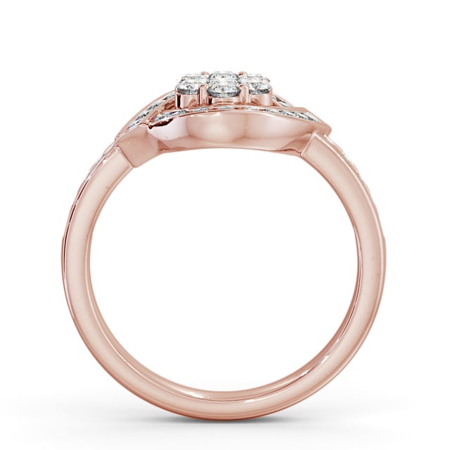 Cluster Round Diamond 0.52ct Ring 18K Rose Gold - Sileby CL35_RG_UP