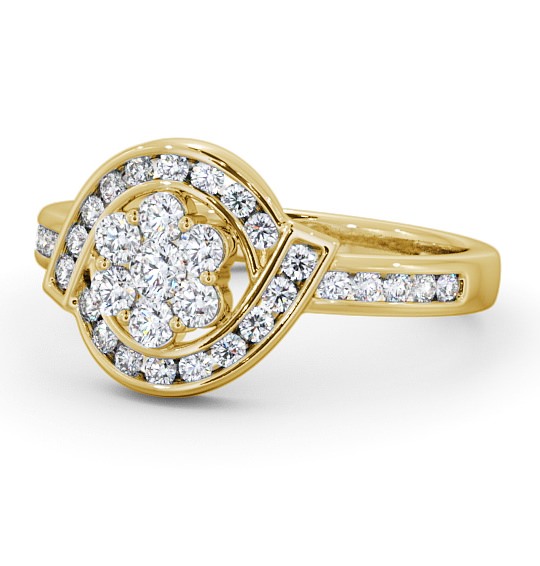  Cluster Round Diamond 0.52ct Ring 18K Yellow Gold - Sileby CL35_YG_THUMB2 