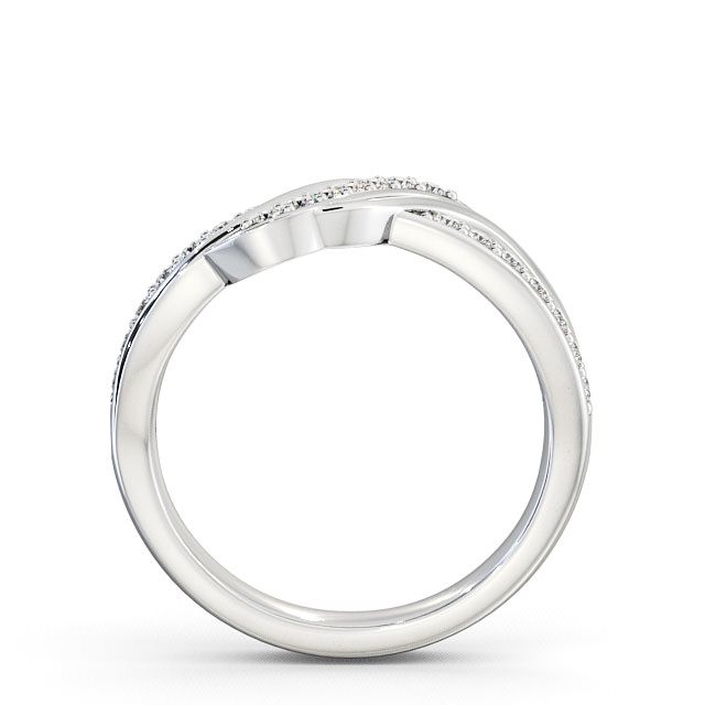Half Eternity Round Diamond 0.21ct Ring 18K White Gold - Bremere CL36_WG_UP