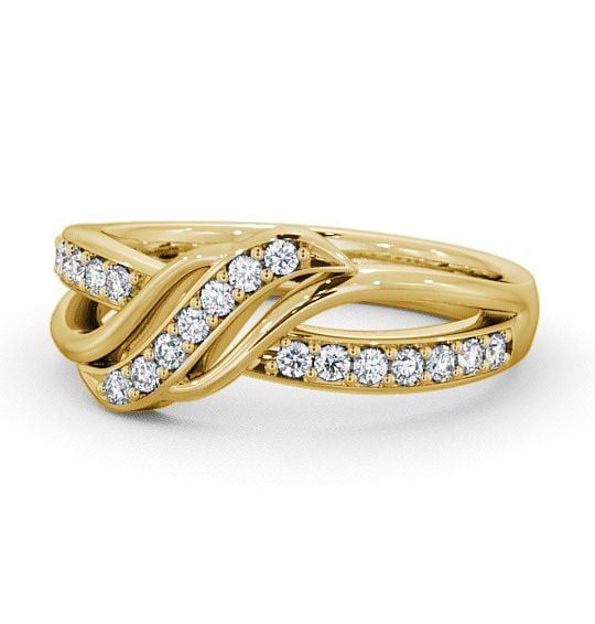  Half Eternity Round Diamond 0.21ct Ring 18K Yellow Gold - Bremere CL36_YG_THUMB2 