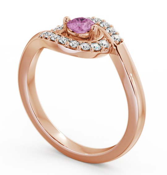 Cluster Pink Sapphire and Diamond 0.36ct Ring 18K Rose Gold CL38GEM_RG_PS_THUMB1