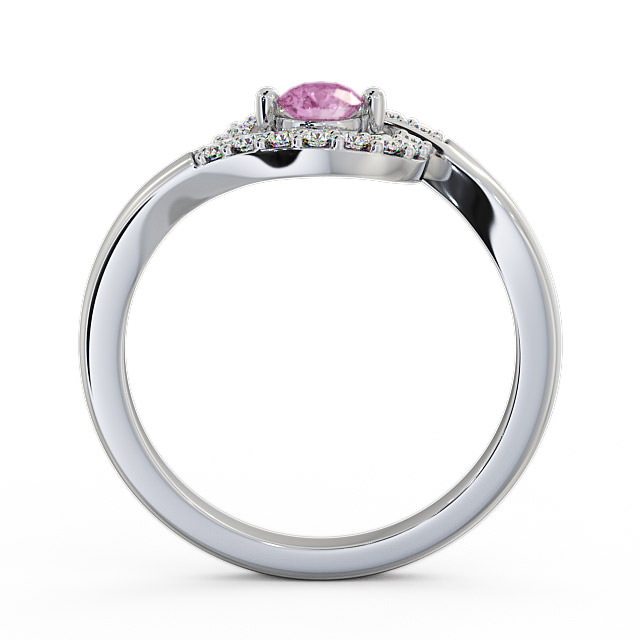 Cluster Pink Sapphire and Diamond 0.36ct Ring Platinum - Calder CL38GEM_WG_PS_UP