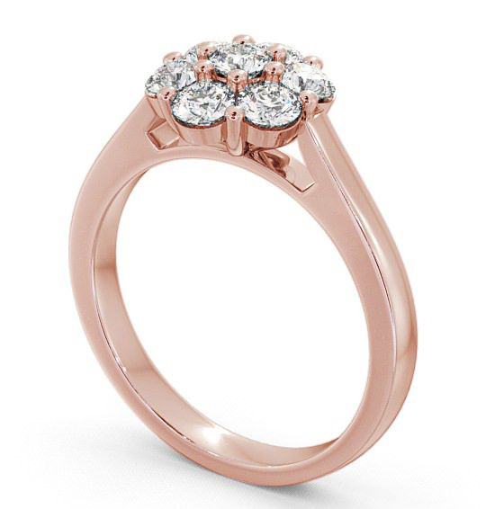 Cluster Diamond Floral Design Ring 9K Rose Gold CL3_RG_THUMB1 