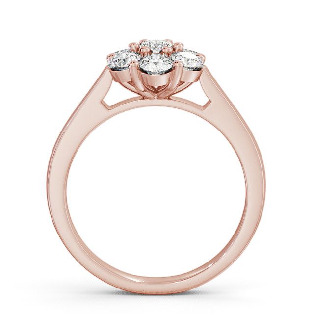 Cluster Diamond Ring 9K Rose Gold - Grais CL3_RG_UP