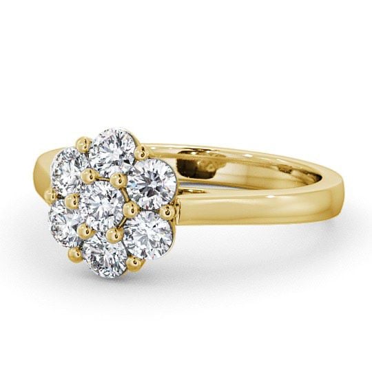Cluster Diamond Floral Design Ring 18K Yellow Gold CL3_YG_THUMB2 