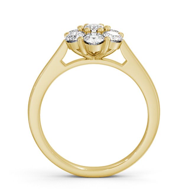 Cluster Diamond Ring 9K Yellow Gold - Grais CL3_YG_UP