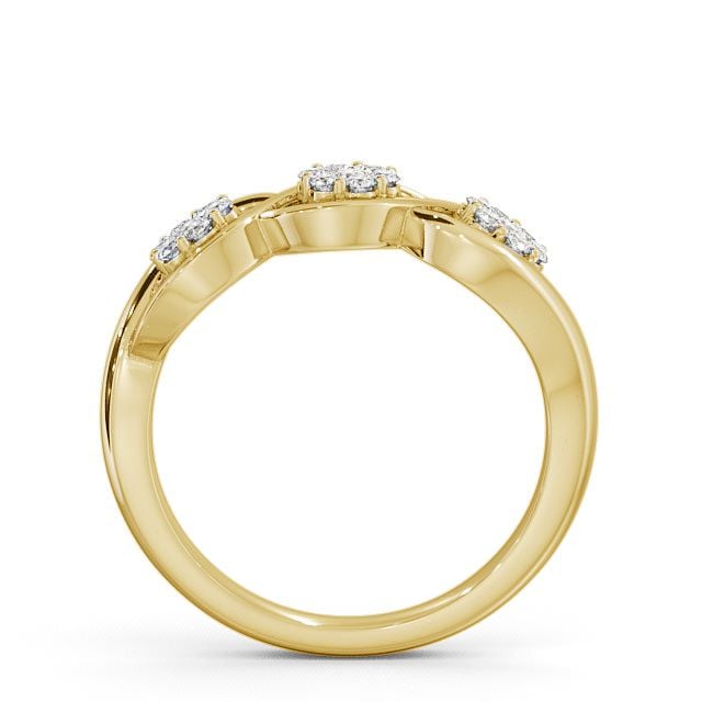 Cluster Round Diamond 0.25ct Ring 9K Yellow Gold - Ludlow CL40_YG_UP
