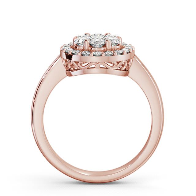 Cluster Round Diamond 0.58ct Ring 18K Rose Gold - Anmore CL41_RG_UP