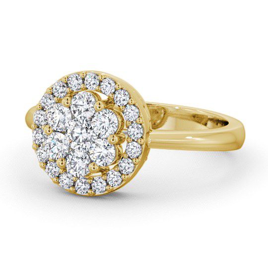  Cluster Round Diamond 0.58ct Ring 18K Yellow Gold - Anmore CL41_YG_THUMB2 