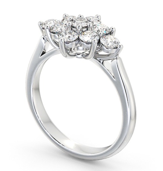 Cluster Diamond Marquise Design Ring Palladium CL42_WG_THUMB1