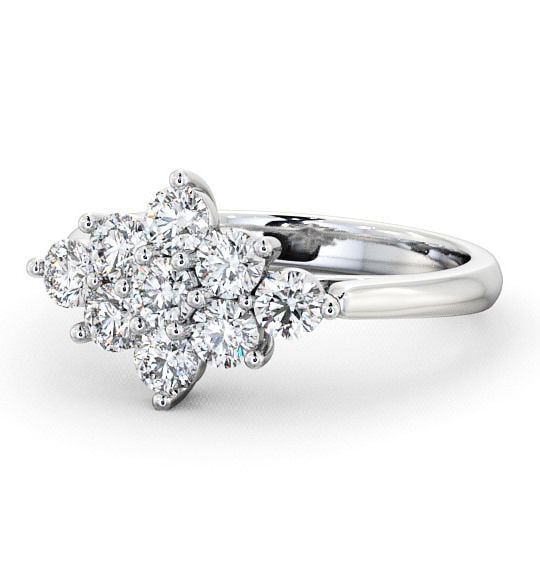 Cluster Diamond Marquise Design Ring 18K White Gold CL42_WG_THUMB2 
