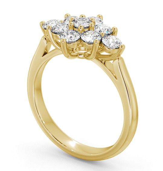 Cluster Diamond Marquise Design Ring 18K Yellow Gold CL42_YG_THUMB1