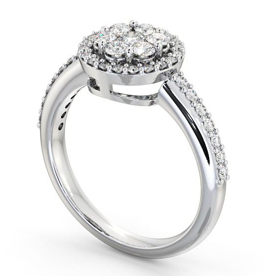 Cluster Diamond Halo Style Ring Palladium CL43_WG_THUMB1