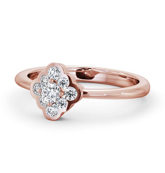 Cluster Diamond Unique Style Ring 18K Rose Gold CL44_RG_THUMB2 