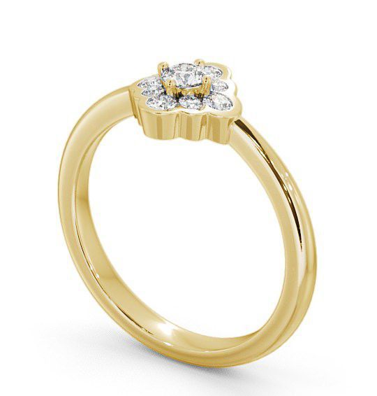 Cluster Diamond Unique Style Ring 18K Yellow Gold CL44_YG_THUMB1 