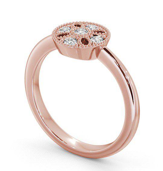 Cluster Diamond Bezel Set Ring 18K Rose Gold CL45_RG_THUMB1 