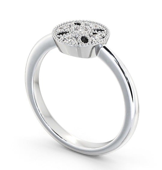 Cluster Diamond Bezel Set Ring Palladium CL45_WG_THUMB1