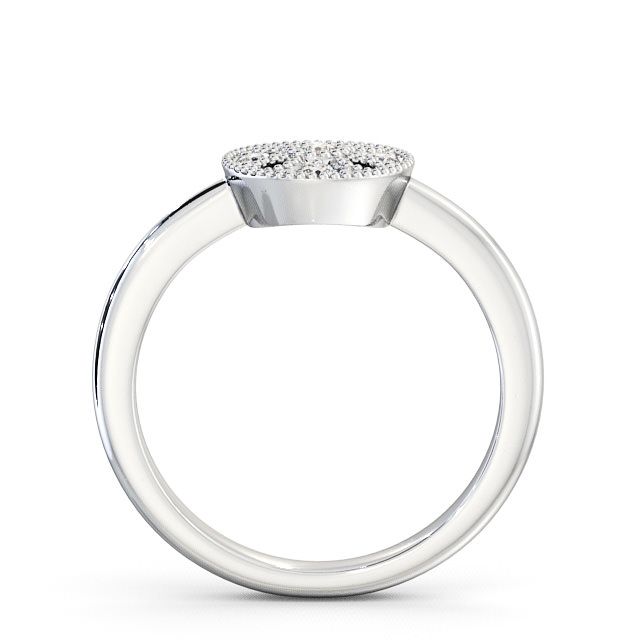 Cluster Diamond Ring 18K White Gold - Thorley CL45_WG_UP