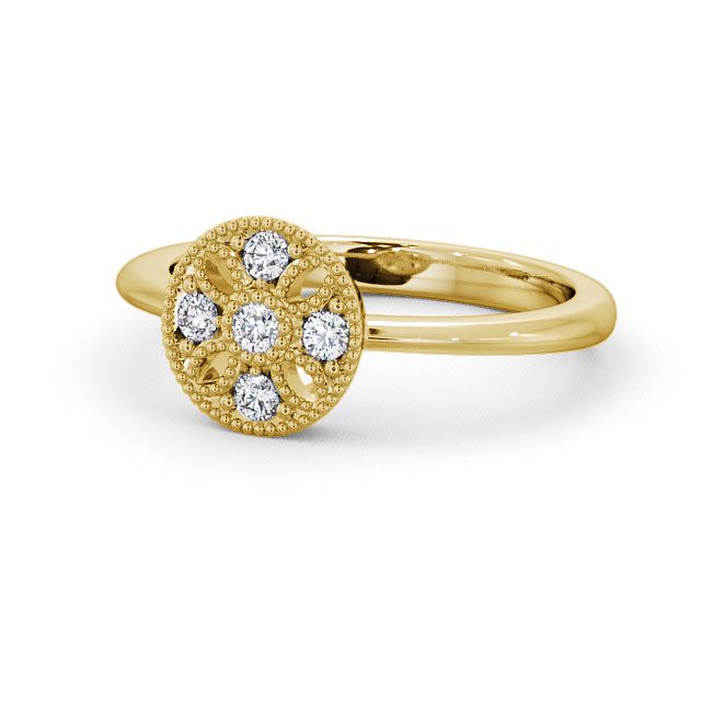 Cluster Diamond Ring 18K Yellow Gold - Thorley CL45_YG_FLAT