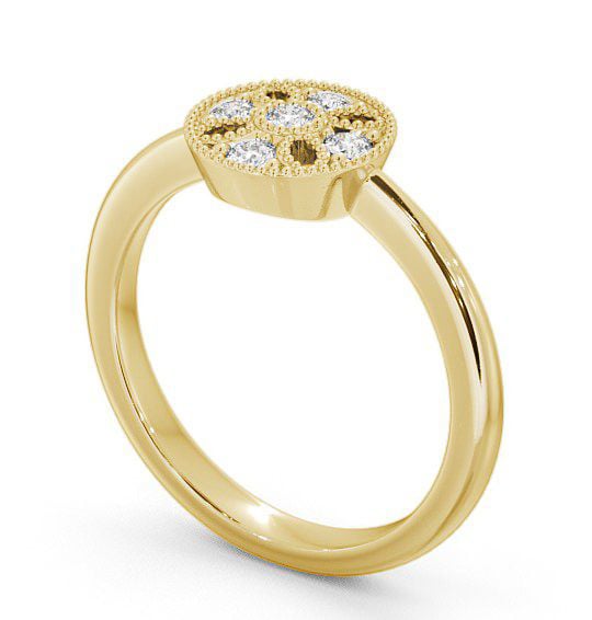 Cluster Diamond Ring 18K Yellow Gold - Thorley CL45_YG_THUMB1