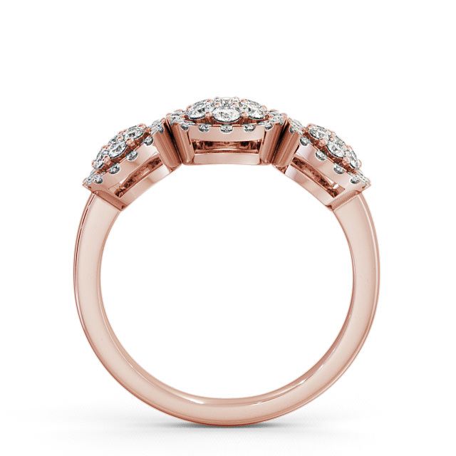 Cluster Round Diamond 0.46ct Ring 9K Rose Gold - Glespin CL47_RG_UP