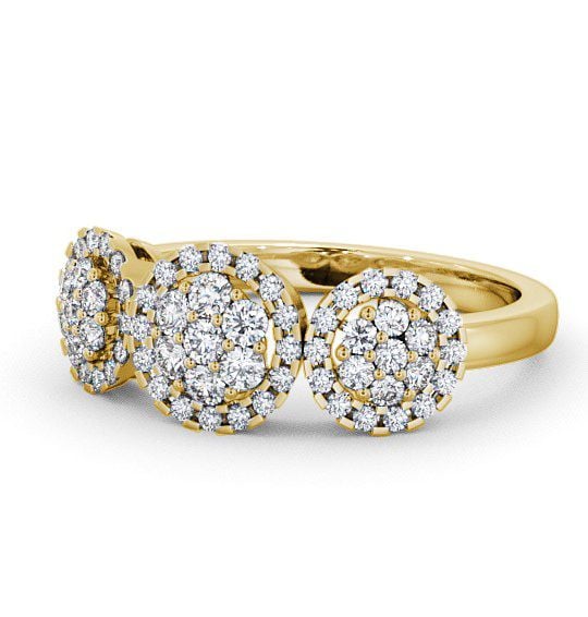  Cluster Round Diamond 0.46ct Ring 9K Yellow Gold - Glespin CL47_YG_THUMB2 