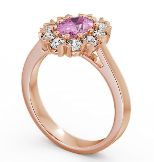 Cluster Pink Sapphire and Diamond 1.60ct Ring 9K Rose Gold CL4GEM_RG_PS_THUMB1