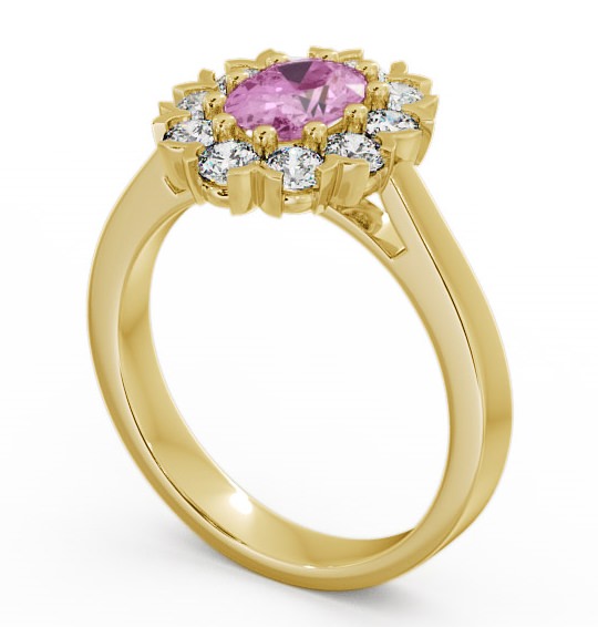 Cluster Pink Sapphire and Diamond 1.60ct Ring 9K Yellow Gold CL4GEM_YG_PS_THUMB1