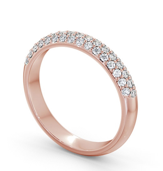 Pave Half Eternity Diamond Cluster Style Ring 9K Rose Gold CL50_RG_THUMB1_2.jpg