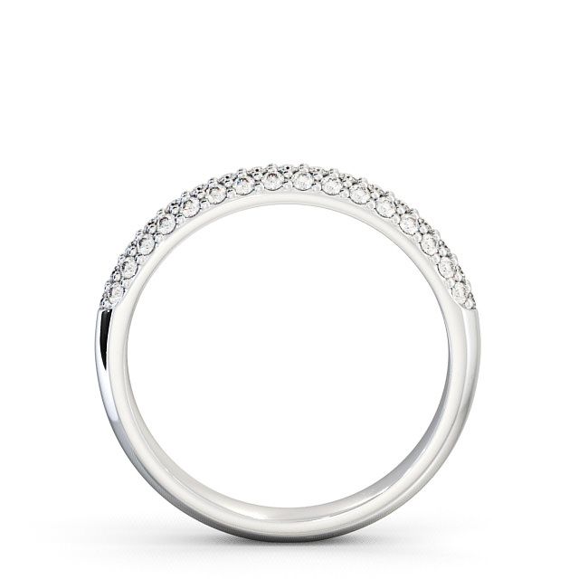 Pave Half Eternity Diamond 0.30ct Ring 18K White Gold - Germoe CL50_WG_UP
