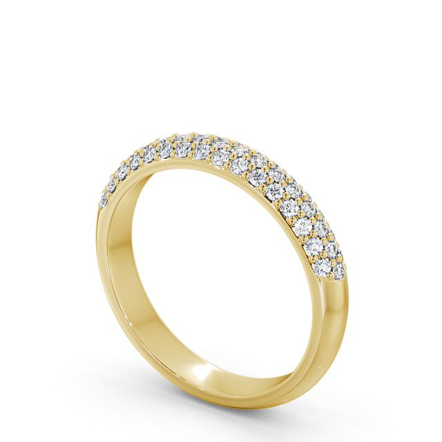 Pave Half Eternity Diamond 0.30ct Ring 18K Yellow Gold - Germoe CL50_YG_SIDE