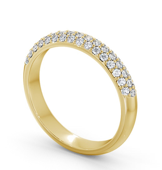 Pave Half Eternity Diamond Cluster Style Ring 18K Yellow Gold CL50_YG_THUMB1_1.jpg