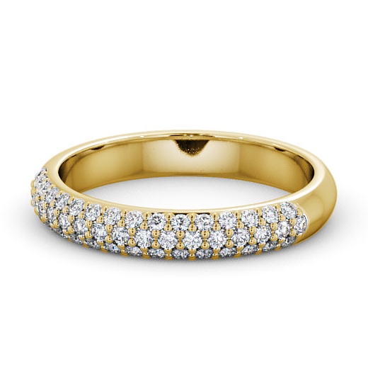  Pave Half Eternity Diamond 0.30ct Ring 18K Yellow Gold - Germoe CL50_YG_THUMB2 