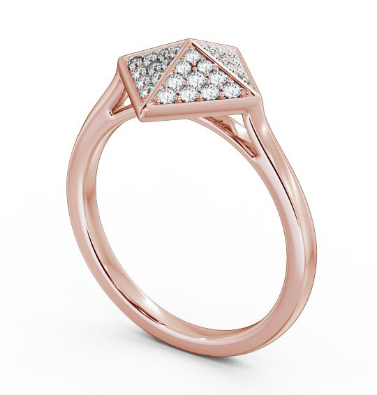 Pyramid Round Diamond 0.22ct Cluster Ring 18K Rose Gold CL51_RG_THUMB1