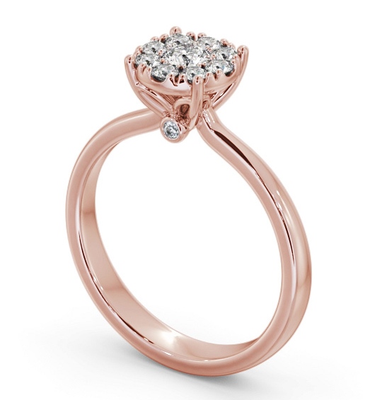 Cluster Style Round Diamond Ring 9K Rose Gold CL52_RG_THUMB1