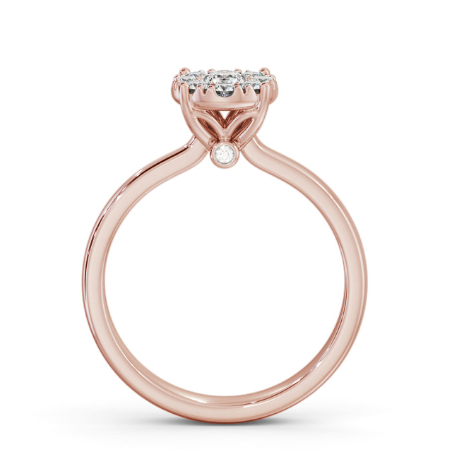 Cluster Style Round Diamond Ring 18K Rose Gold - Emmie CL52_RG_UP