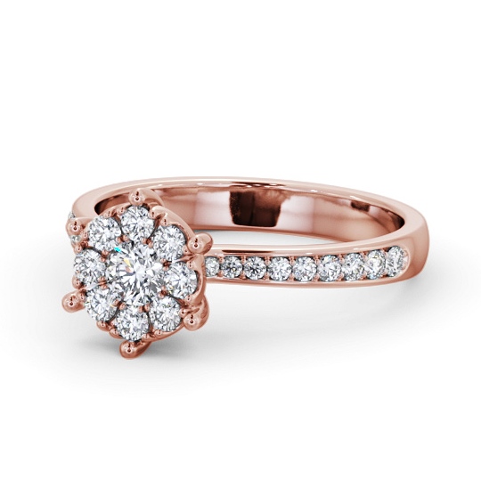  Cluster Style Round Diamond Ring 9K Rose Gold - Heena CL53_RG_THUMB2 