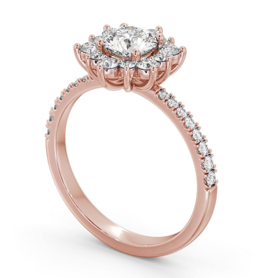 Cluster Diamond Halo Style Ring 18K Rose Gold CL54_RG_THUMB1